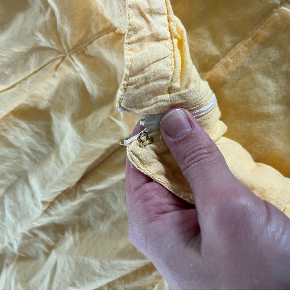 100% Cotton Yellow Floral Pleated Skirt - Picture 7 of 8
